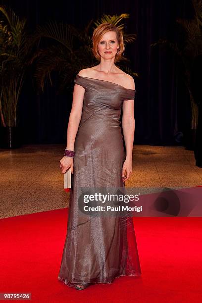 Cynthia Nixon arrives at the 2010 White House Correspondents' Association Dinner at the Washington Hilton on May 1, 2010 in Washington, DC.