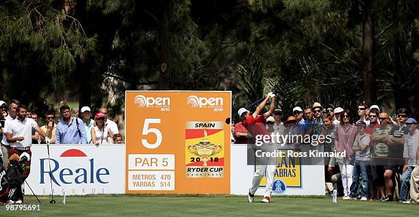 Alvaro Quiros of Spain during the final round of the Open de Espana at the Real Club de Golf de Seville on May 2, 2010 in Seville, Spain.