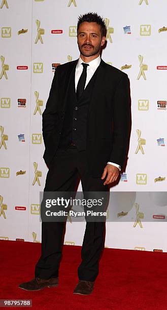 Personality Damien Walshe-Howling arrives at the 52nd TV Week Logie Awards at Crown Casino on May 2, 2010 in Melbourne, Australia.