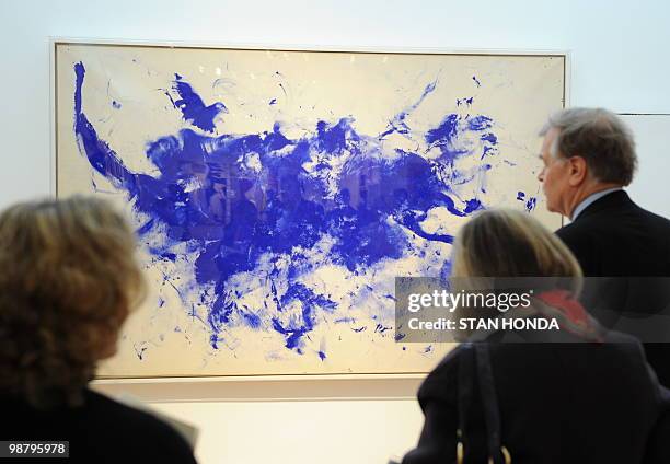 By PAOLA MESSANA Yves Klein's "Anthropometrie "Le Buffle" " 1960-61, estimated at USD 8 million to 12 million, on display April 29, 2010 at...