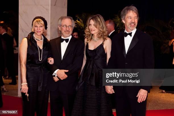 Director Steven Spielberg , his wife actress Kate Capshaw , actress Michelle Pfeiffer, and David E. Kelley arrive at the 2010 White House...