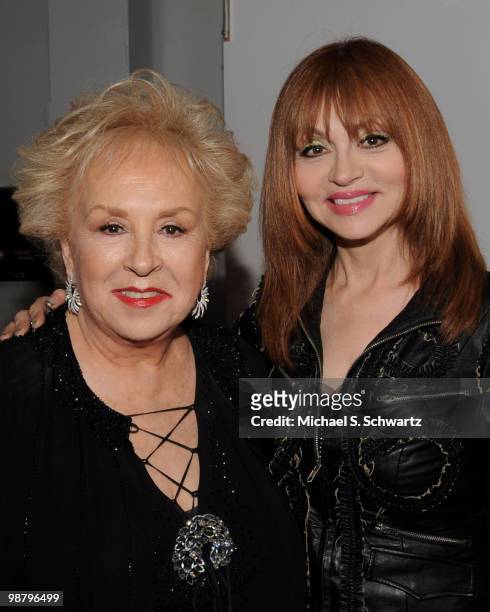 Actress Doris Roberts and comedian Judy Tenuta pose at the Children Affected by Aids Foundation's "A Night of Comedy" at Saban Theatre on May 1, 2010...