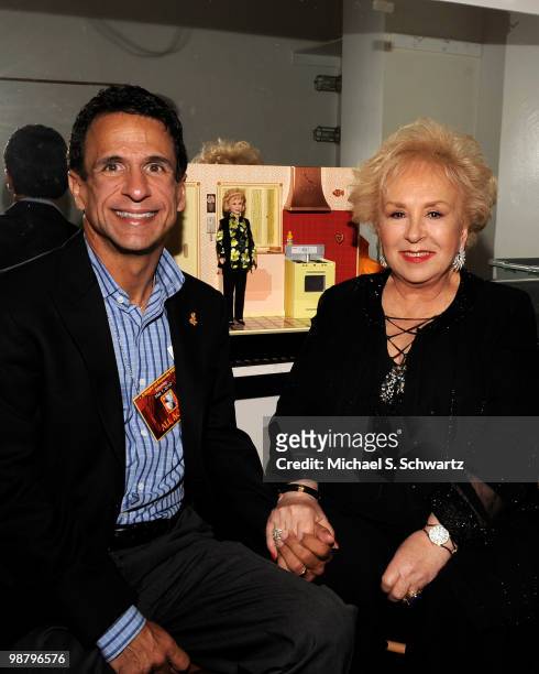 Founder Joe Cristina and actress Doris Roberts pose at the Children Affected by Aids Foundation's "A Night of Comedy" at Saban Theatre on May 1, 2010...