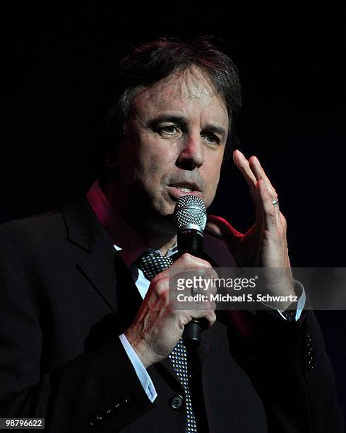 Comedian Kevin Nealon performs at the Children Affected by Aids Foundation's "A Night of Comedy" at Saban Theatre on May 1, 2010 in Beverly Hills,...