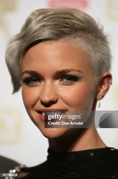 Ruby Rose poses in the 52nd TV Week Logie Awards room at Crown Casino on May 2, 2010 in Melbourne, Australia.