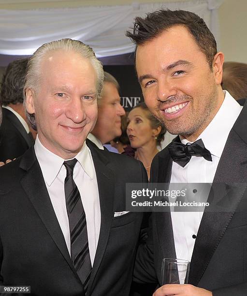 Bill Maher, and Seth MacFarlane attend the TIME/CNN/People/Fortune 2010 White House Correspondents' dinner pre-party at Hilton Washington Hotel on...