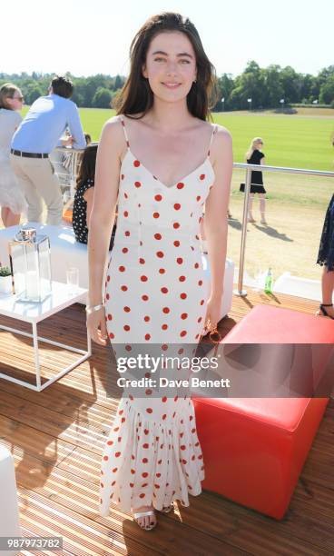 Millie Brady attends the Audi Polo Challenge at Coworth Park Polo Club on June 30, 2018 in Ascot, England.