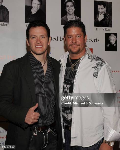 Actor Tom Malloy and producer Greg Polisseni poses at the Children Affected by Aids Foundation's "A Night of Comedy" at Saban Theatre on May 1, 2010...