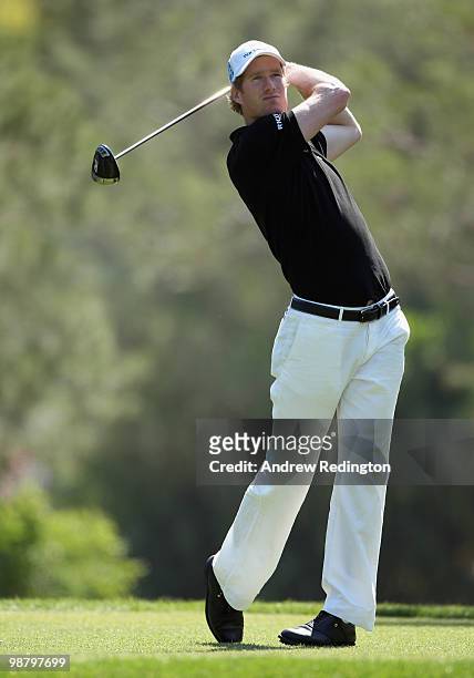 Wil Besseling of The Netherlands in action during the final round of the Turkish Airlines Challenge hosted by Carya Golf Club on May 2, 2010 in...