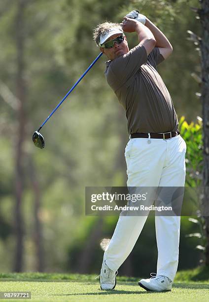 Stuart Davis of England in action during the final round of the Turkish Airlines Challenge hosted by Carya Golf Club on May 2, 2010 in Belek, Turkey.