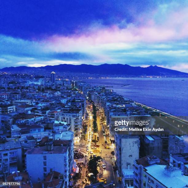 a beautiful izmir evening - melike stock pictures, royalty-free photos & images