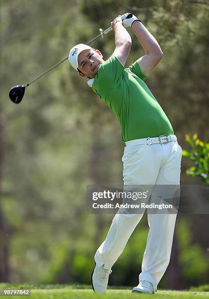 Branden Grace of South Africa in action during the final round of the Turkish Airlines Challenge hosted by Carya Golf Club on May 2, 2010 in Belek,...