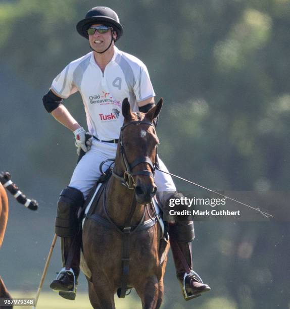 Prince William, Duke of Cambridge during the Audi Polo Challenge Day 1 at Coworth Park Polo Club on June 30, 2018 in Ascot, England.