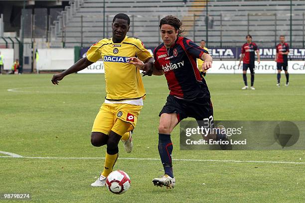 Alessandro Matri of Cagliari in action during the Serie A match between Cagliari and Udinese at Stadio Sant'Elia on May 2, 2010 in Cagliari, Italy.