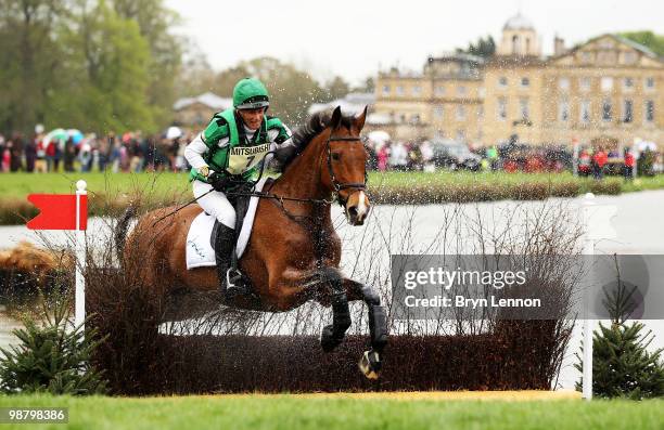 Mary King of Great Britain rides Imperial Cavalier during the Cross Country Test on day three of the Badminton Horse Trials on May 2, 2010 in...