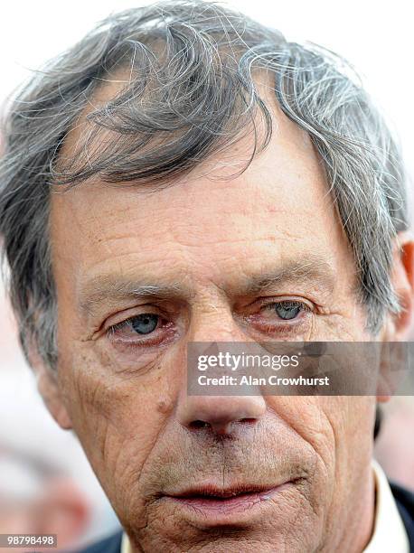 Trainer Henry Cecil looks glum after his horse Jacqueline Quest loses The Stanjames.com 1000 Guineas Stakes in the stewards room at Newmarket...