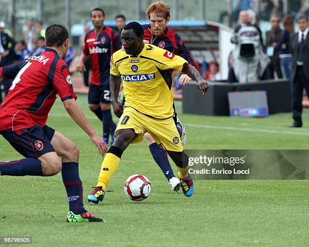 Asamoah Kwadwo of Udinese during the Serie A match between Cagliari and Udinese at Stadio Sant'Elia on May 2, 2010 in Cagliari, Italy.