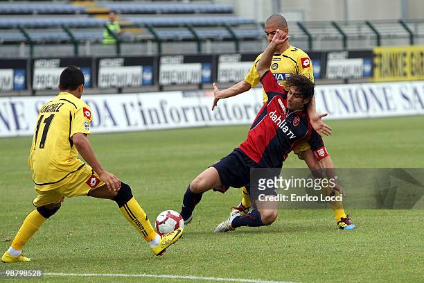 Daniele Conti of Cagliari during the Serie A match between Cagliari and Udinese at Stadio Sant'Elia on May 2, 2010 in Cagliari, Italy.