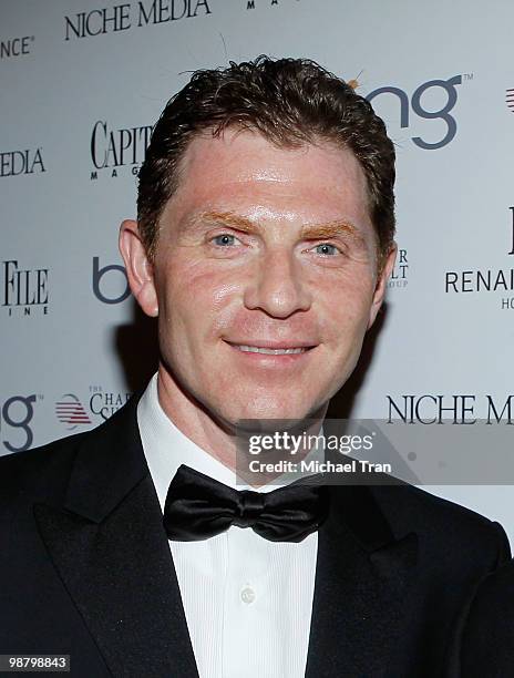 Bobby Flay arrives to Jason Binn's Niche Media's WHCAD after party with Bing at the Renaissance Washington D.C. Hotel on May 2, 2010 in Washington...