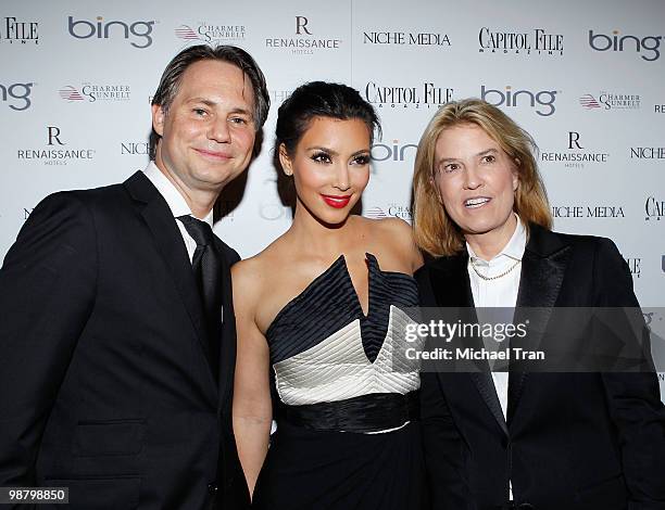 Jason Binn, Kim Kardashian and Greta Van Susteren arrive to Jason Binn's Niche Media's WHCAD after party with Bing at the Renaissance Washington D.C....