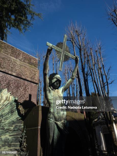 4-monumental cemetery (cimitero monumentale), mila - cimitero stock pictures, royalty-free photos & images