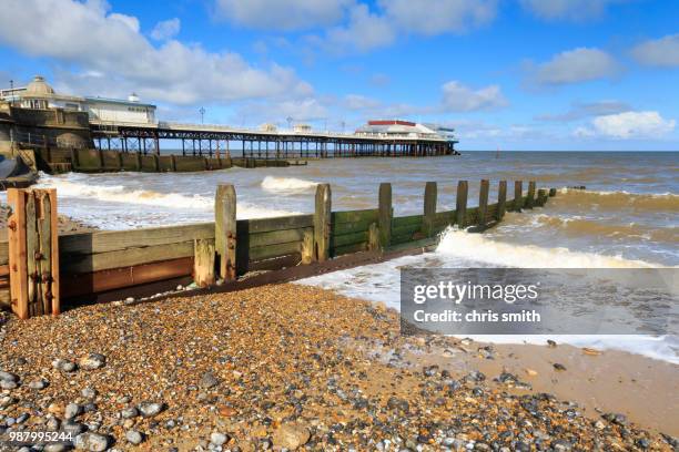 cromer pier - cromer pier stock pictures, royalty-free photos & images