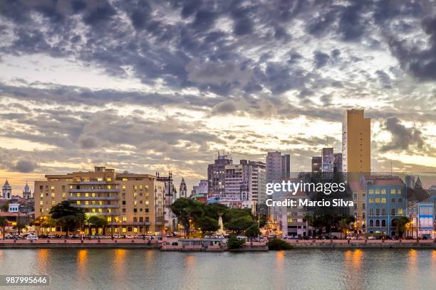 recife at sunset - recife skyline imagens e fotografias de stock