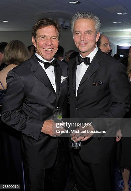 Actor Dennis Quaid and Larry Hackett, Managing Editor People Magazine attend the TIME/CNN/People/Fortune 2010 White House Correspondents' dinner...