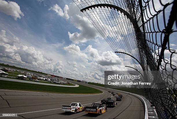 Ron Hornaday Jr. Drives his Longhorn Chvrolet during for the NASCAR Camping World Truck Series O'Reilly Auto Parts 250 on May 2, 2010 at Kansas...