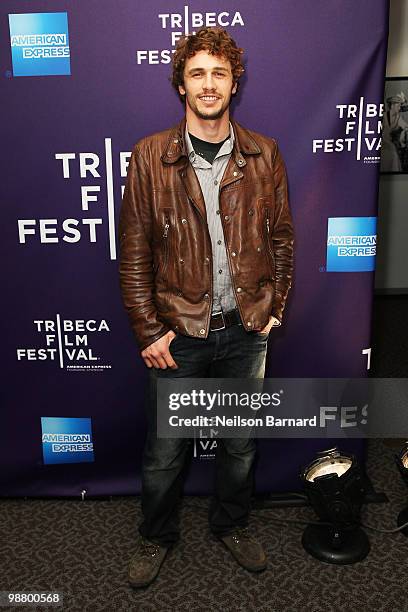 Director James Franco attends the Tribeca Talks & Premiere for "Saturday Night" during the 2010 Tribeca Film Festival at the Directors Guild Theatre...