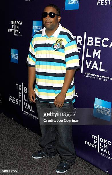 Actor/comedian Kenan Thompson attends the "Saturday Night" screening during the 9th Annual Tribeca Film Festival at the Directors Guild Theatre on...