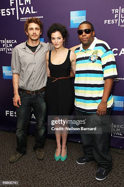 Director James Franco, SNL's Jenny Slate and SNL's Kenan Thompson attend the Tribeca Talks & Premiere for "Saturday Night" during the 2010 Tribeca...