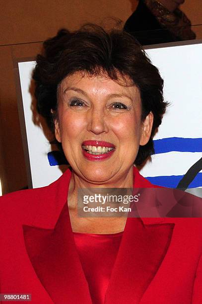 Minister Roselyne Bachelot attends the Amnesty international - 16th Gala "Musique Contre L'Oubli" at the Theatre des Champs-Elysees on April 16, 2010...