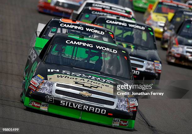 Johnny Sauter drives his In Country Television Chevrolet during for the NASCAR Camping World Truck Series O'Reilly Auto Parts 250 on May 2, 2010 at...