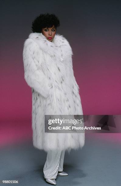 Portrait of American actress Diahann Carroll from the television show 'Dynasty,' Los Angeles, California, September 5, 1984.