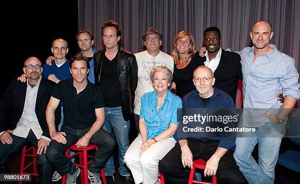 Actors Zeljko Ivanek, Lee Tergesen, Dean Winters, Eamonn Walker, Christopher Meloni, Mike Doyle, Catherine Wolf, and David Laundra attend the...