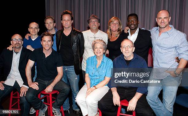 Actors Zeljko Ivanek, Lee Tergesen, Dean Winters, Eamonn Walker, Christopher Meloni, Mike Doyle, Catherine Wolf, and David Laundra attend the...