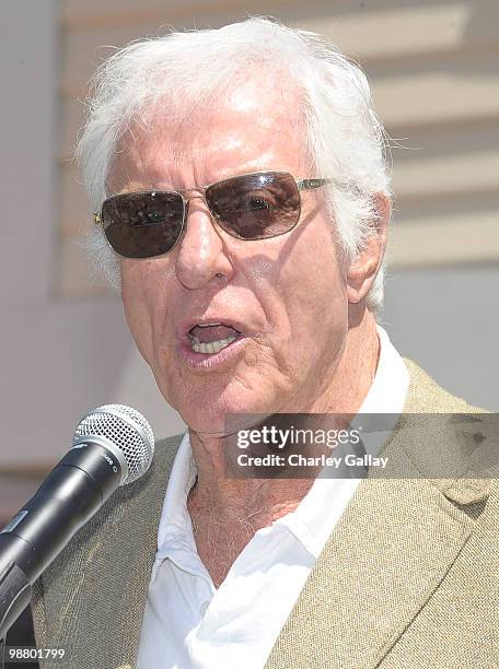 Actor Dick Van Dyke speaks during the 2nd Annual T.J. Martell Foundation's Family Day at CBS studio on May 2, 2010 in Studio City, California.