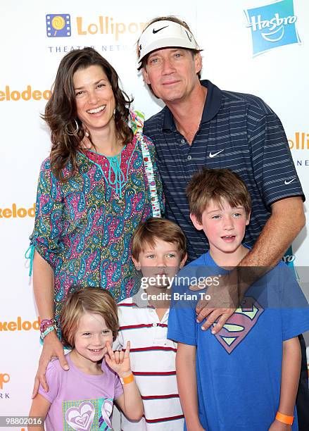 Kevin Sorbo and family attend Lollipop theater network's 2nd annual game day at Nickelodeon Animation Studio on May 2, 2010 in Burbank, California.