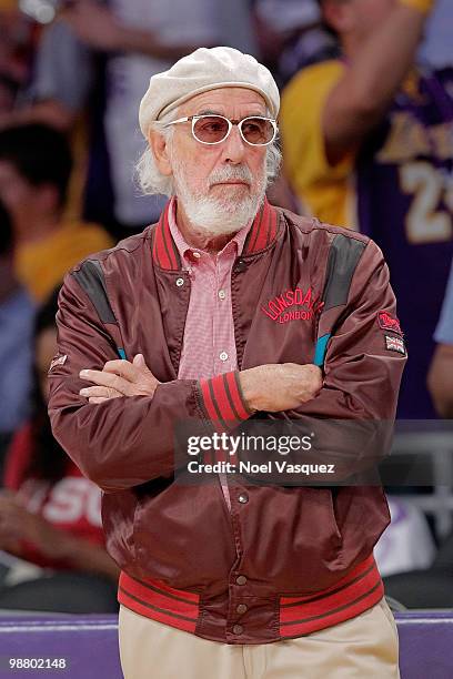 Lou Adler attends a game between the Utah Jazz and the Los Angeles Lakers at Staples Center on May 2, 2010 in Los Angeles, California.