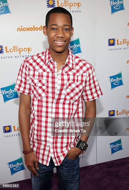 Tyler James Williams attends Lollipop theater network's 2nd annual game day at Nickelodeon Animation Studio on May 2, 2010 in Burbank, California.