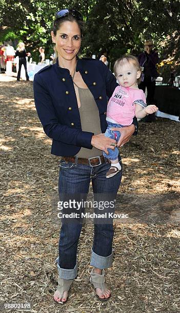 Actress Maxine Bahns and daughter Madison Rose Watson attend Anna Getty's Pregnancy Awareness Month Kick-off Event at TreePeople on May 2, 2010 in...