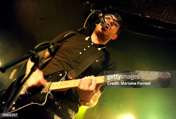 Ross Millard of The Futureheads performs at Manchester Academy on May 2, 2010 in Manchester, England.