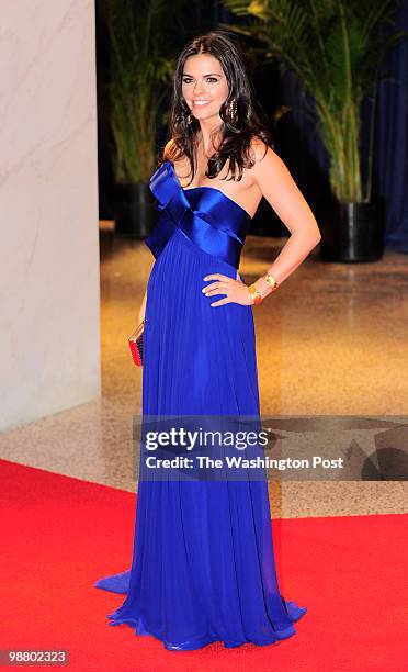 Food critic Katie Lee arrives at the annual White House Correspondents Association dinner at the Washington Hilton in Washington, DC on May 1, 2010.