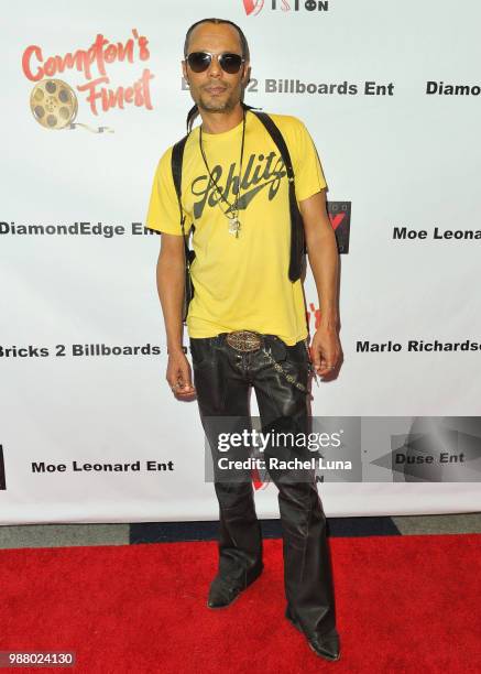 Actor Erick Nathan arrives at "Compton's Finest" Los Angeles Premiere at The WGA Theater on June 29, 2018 in Beverly Hills, California.