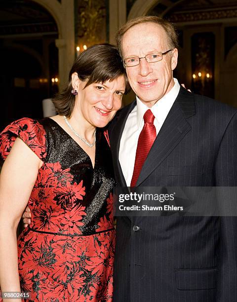 Sarah Schlesinger and Elie Hirschfeld celebrate Elie Hirschfeld's 60th birthday at The Plaza Hotel on May 2, 2010 in New York City.
