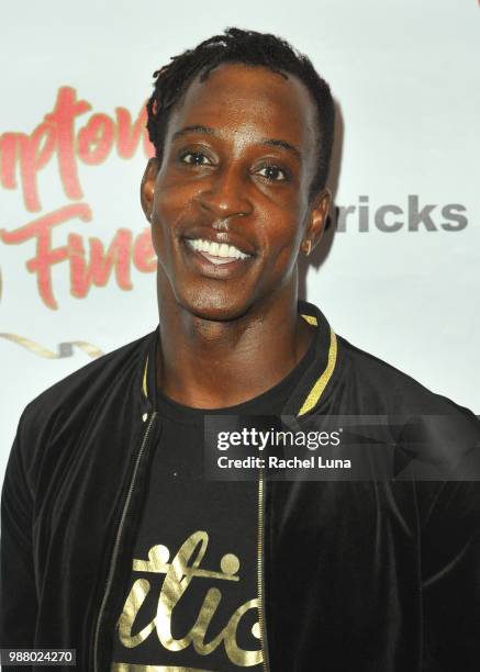 Actor Shaka Smith arrives at "Compton's Finest" Los Angeles Premiere at The WGA Theater on June 29, 2018 in Beverly Hills, California.