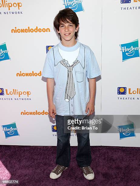 Zachary Gordon attends Lollipop theater network's 2nd annual game day at Nickelodeon Animation Studio on May 2, 2010 in Burbank, California.