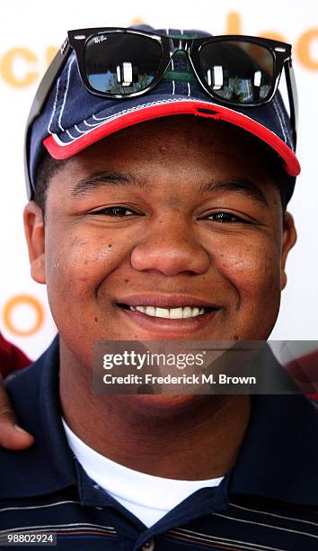 Actor Kyle Massey attends the Lollipop Theater Network's second annual "Game Day" at the Nickelodeon Animation Studios on May 2, 2010 in Burbank,...