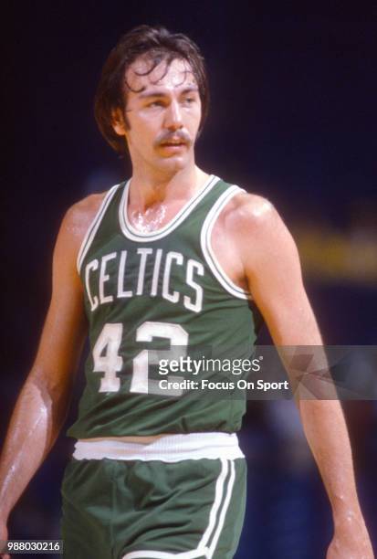 Chris Ford of the Boston Celtics looks on against the Washington Bullets during an NBA basketball game circa 1978 at the Capital Centre in Landover,...
